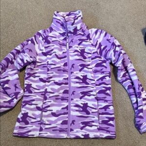 Columbia Kids Purple Camo Fleece Jacket